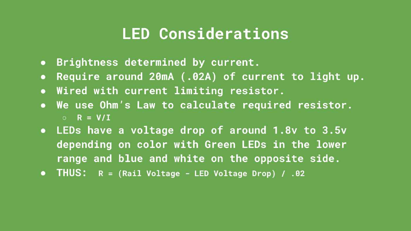 LED Considerations