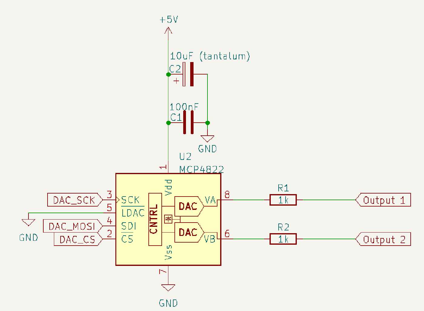 MCP4822 Wiring