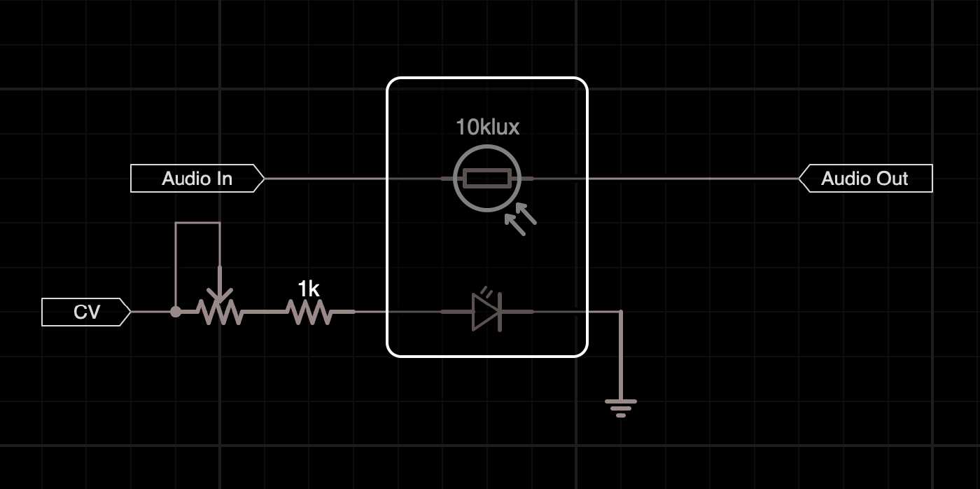 Vactrol VCA Schematic